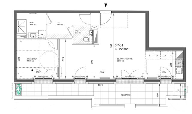 Appartement T3 à vendre - 3 pièces - 60.0 m2 - LEVALLOIS PERRET - 92 - ILE-DE-FRANCE - Century 21 Agence Luxembourg