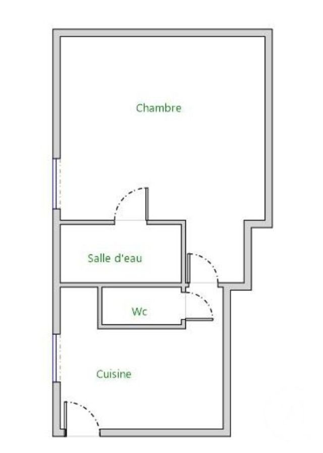 Appartement F1 à vendre - 1 pièce - 25.41 m2 - PARIS - 75013 - ILE-DE-FRANCE - Century 21 Agence Luxembourg