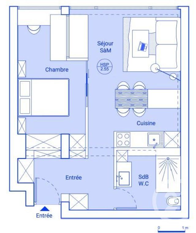 Appartement T1 à vendre - 2 pièces - 42.26 m2 - PARIS - 75005 - ILE-DE-FRANCE - Century 21 Agence Luxembourg