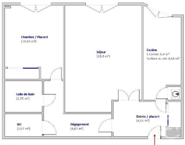 Appartement F2 à vendre - 2 pièces - 51.01 m2 - PARIS - 75005 - ILE-DE-FRANCE - Century 21 Agence Luxembourg